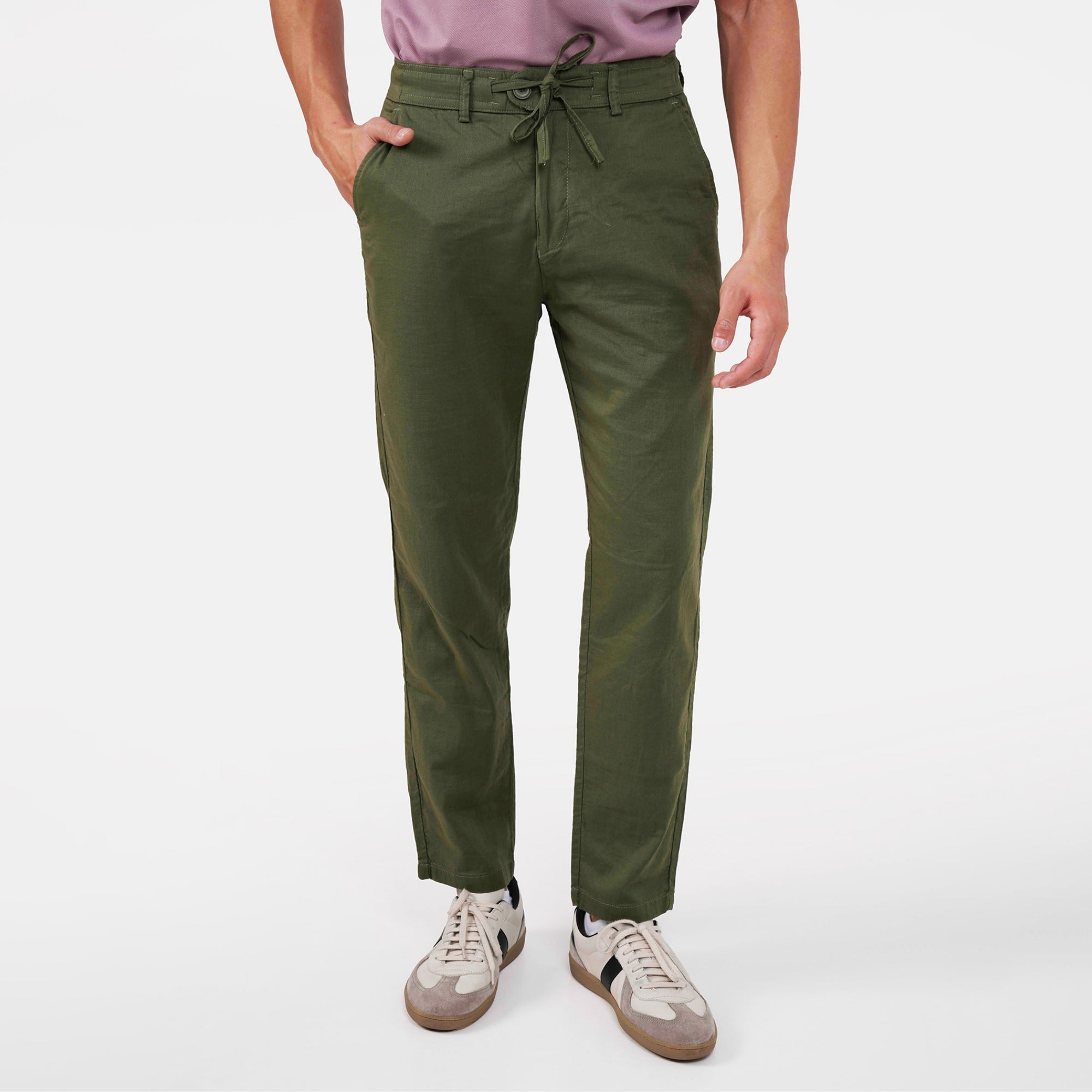 Feelizy Olive FLOW Linen Travel Pant - Lightweight Travel Pants