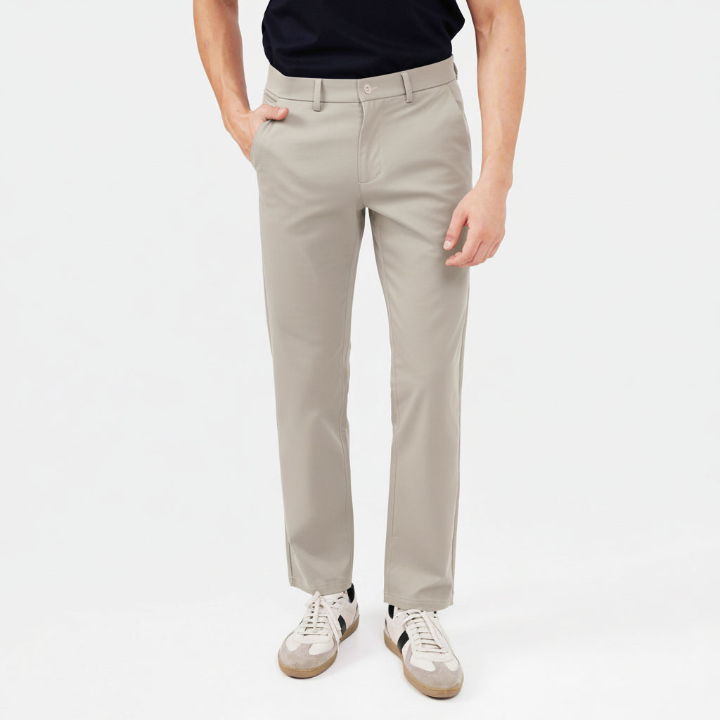 Feelizy Beige FORM Trouser - Stretch Cotton Breathable Pants