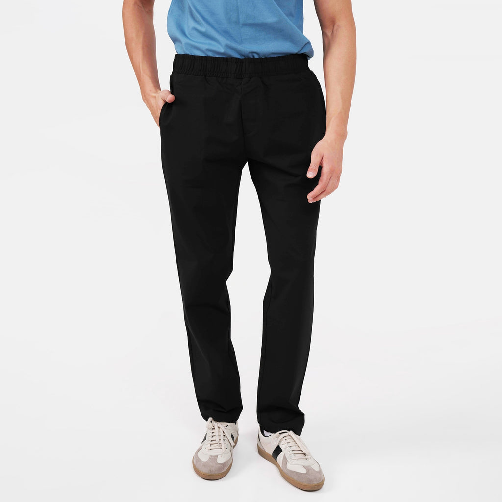 Feelizy Black BREEZE Lounge Pants - Smooth Finish Zip Pocket Pants