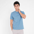 Feelizy Blue PRIME Tee - Rib Cotton Breathable T-Shirt
