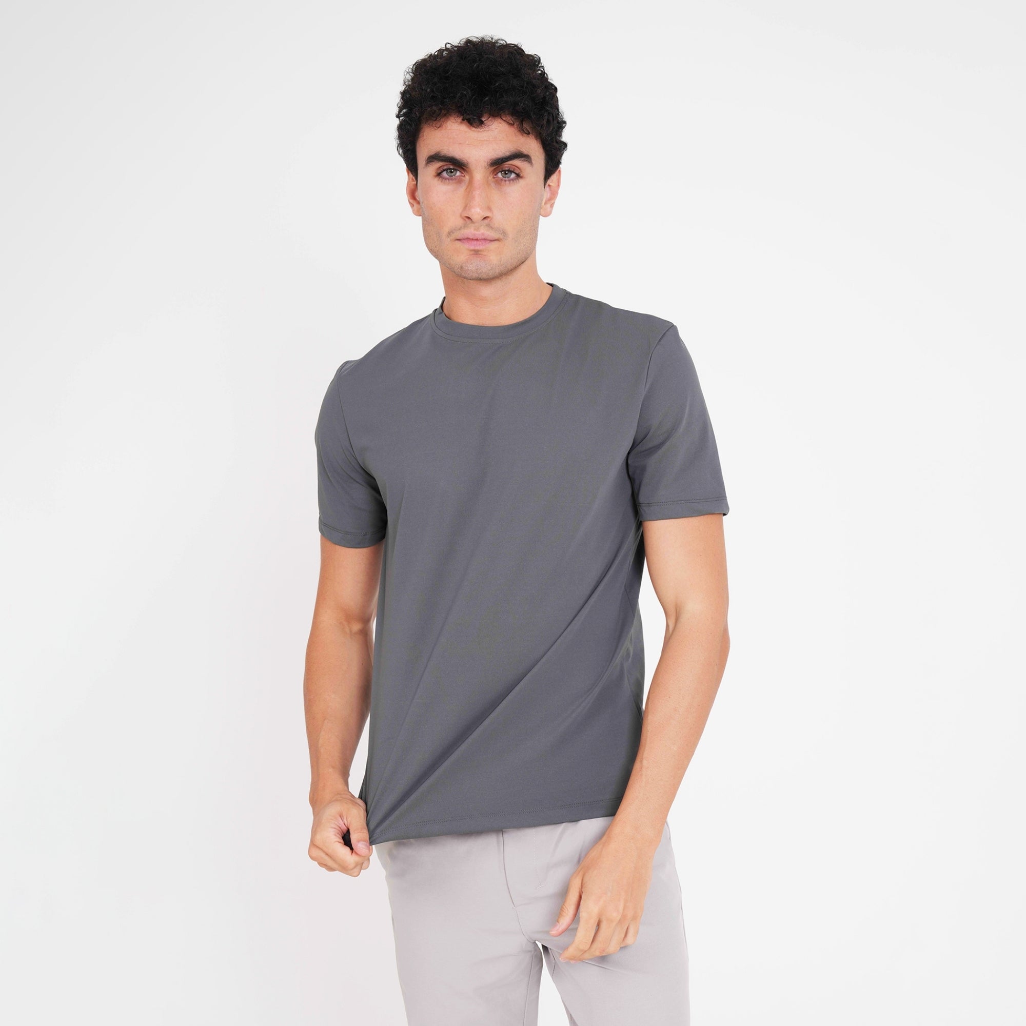 Feelizy Dark Grey CLOUD Tee - Lightweight Cotton Blend T-Shirt
