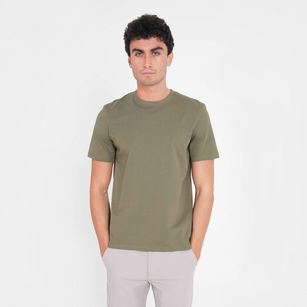 Feelizy Green PRIME Tee - Rib Cotton Breathable T-Shirt