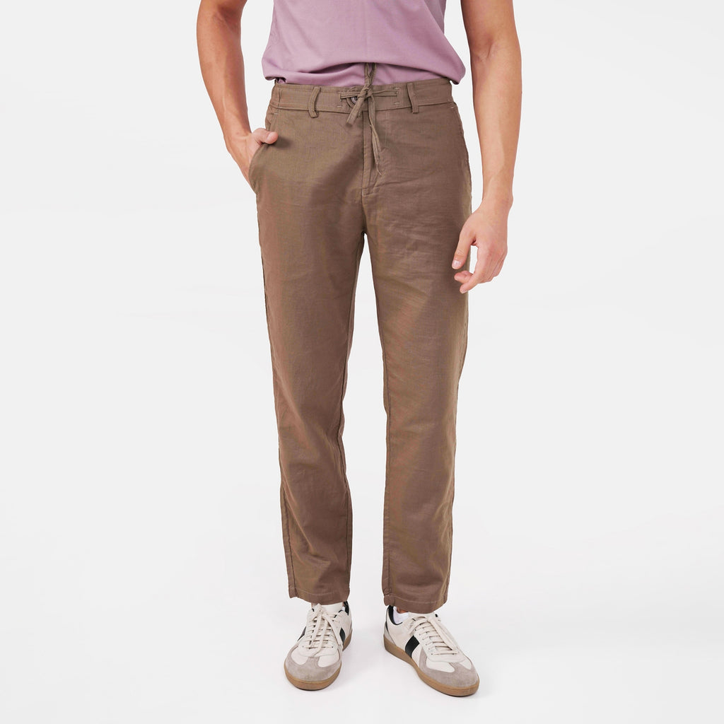 Feelizy Khaki FLOW Linen Travel Pant - Lightweight Travel Pants