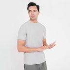 Feelizy Light Grey CLOUD Tee - Lightweight Cotton Blend T-Shirt