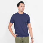 Feelizy Navy CLOUD Tee - Lightweight Cotton Blend T-Shirt