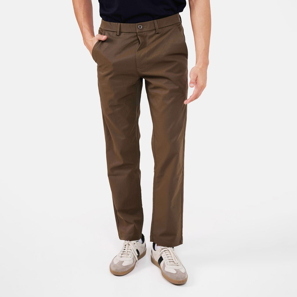 Feelizy Brown FORM Trouser - Stretch Cotton Breathable Pants