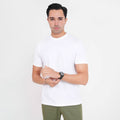 Feelizy White PRIME Tee - Rib Cotton Breathable T-Shirt