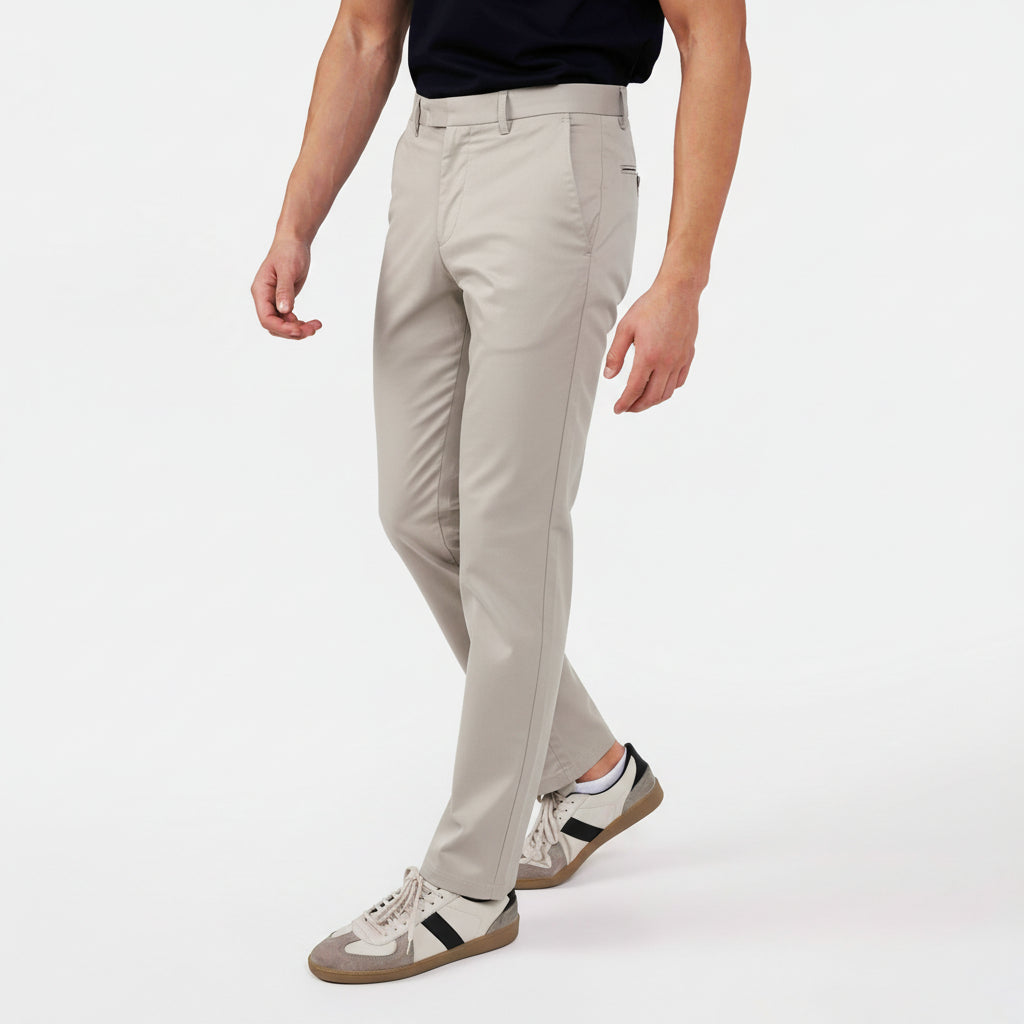 Feelizy Beige FORM Trouser - Stretch Cotton Breathable Pants