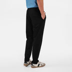 Feelizy Black BREEZE Lounge Pants - Smooth Finish Zip Pocket Pants