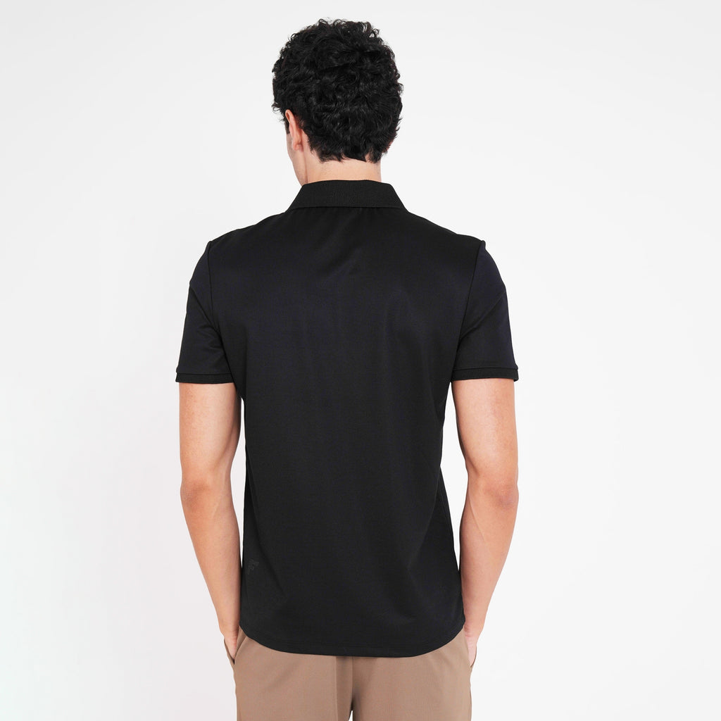 Feelizy Black BALANCE Polo - Tissot Dobby Stretch Polo Shirt
