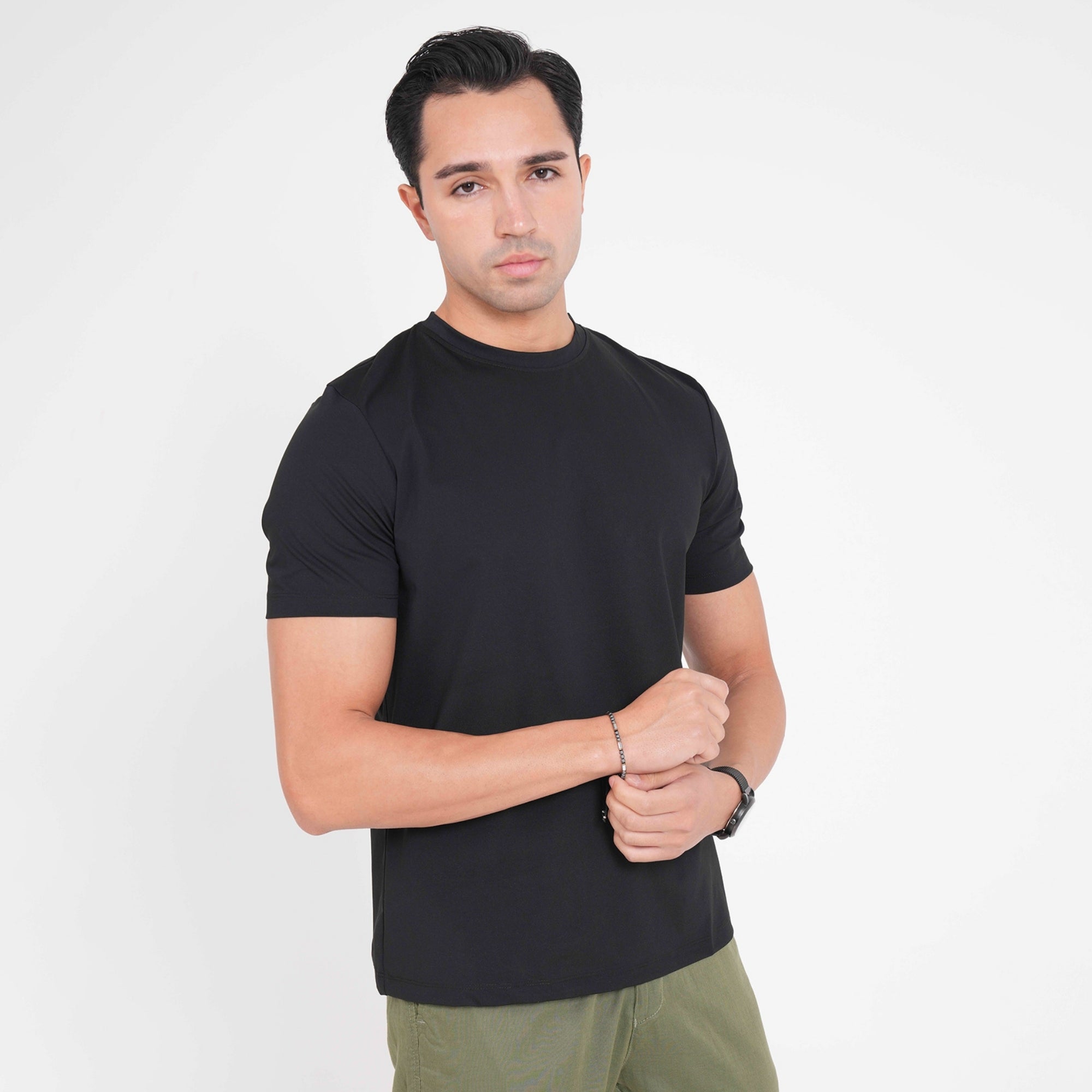 Feelizy Black CLOUD Tee - Lightweight Cotton Blend T-Shirt