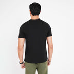 Feelizy Black PRIME Tee - Rib Cotton Breathable T-Shirt
