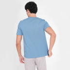Feelizy Blue PRIME Tee - Rib Cotton Breathable T-Shirt