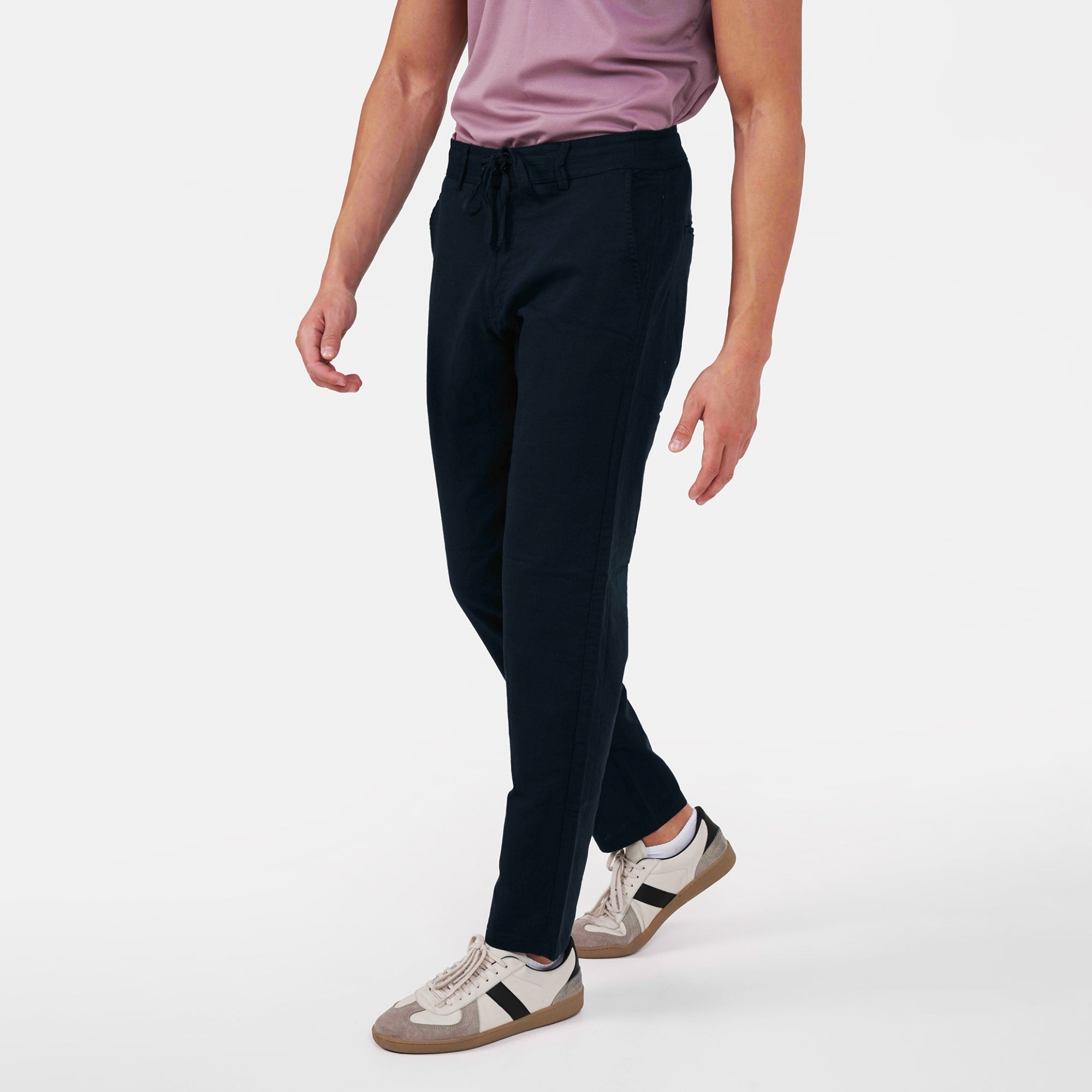 Feelizy Navy FLOW Linen Travel Pant - Lightweight Travel Pants