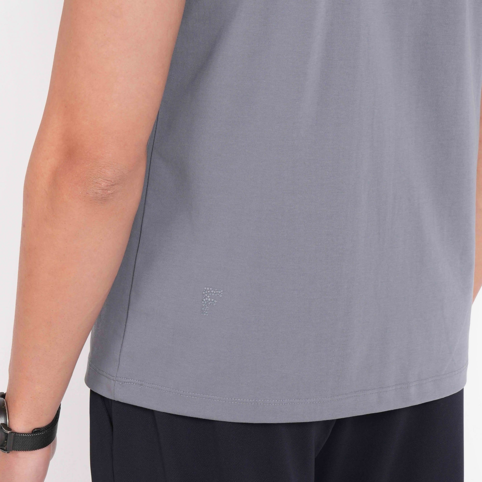 Feelizy Grey PRIME Tee - Rib Cotton Breathable T-Shirt