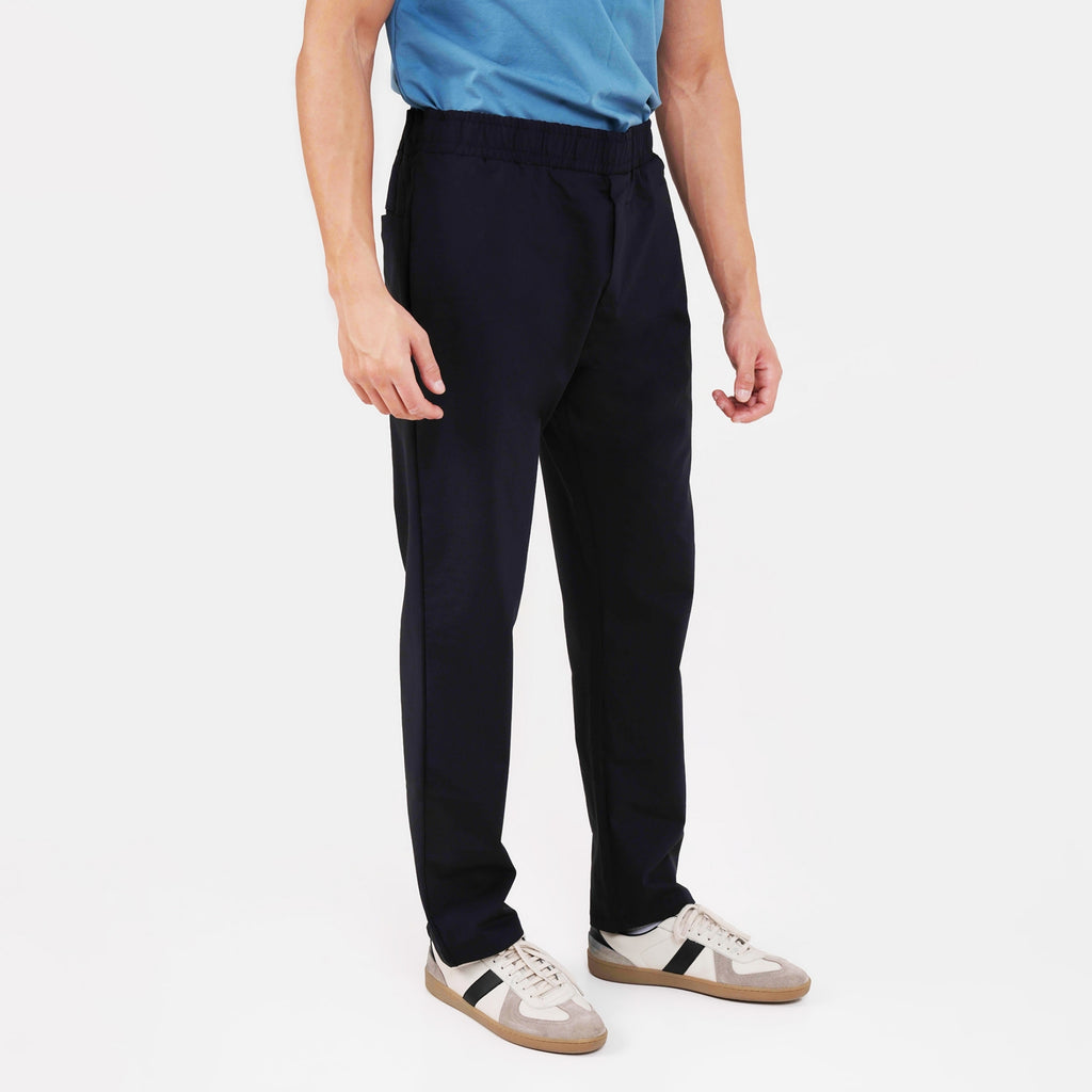 Feelizy Navy BREEZE Lounge Pants - Smooth Finish Zip Pocket Pants