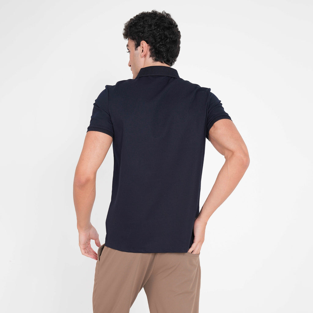 Feelizy Navy BALANCE Polo - Tissot Dobby Stretch Polo Shirt