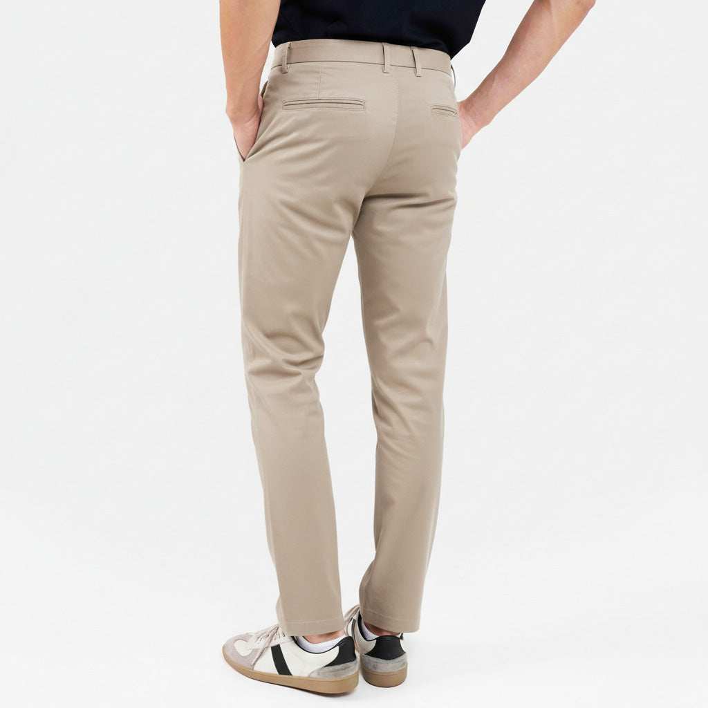 Feelizy Beige FORM Trouser - Stretch Cotton Breathable Pants