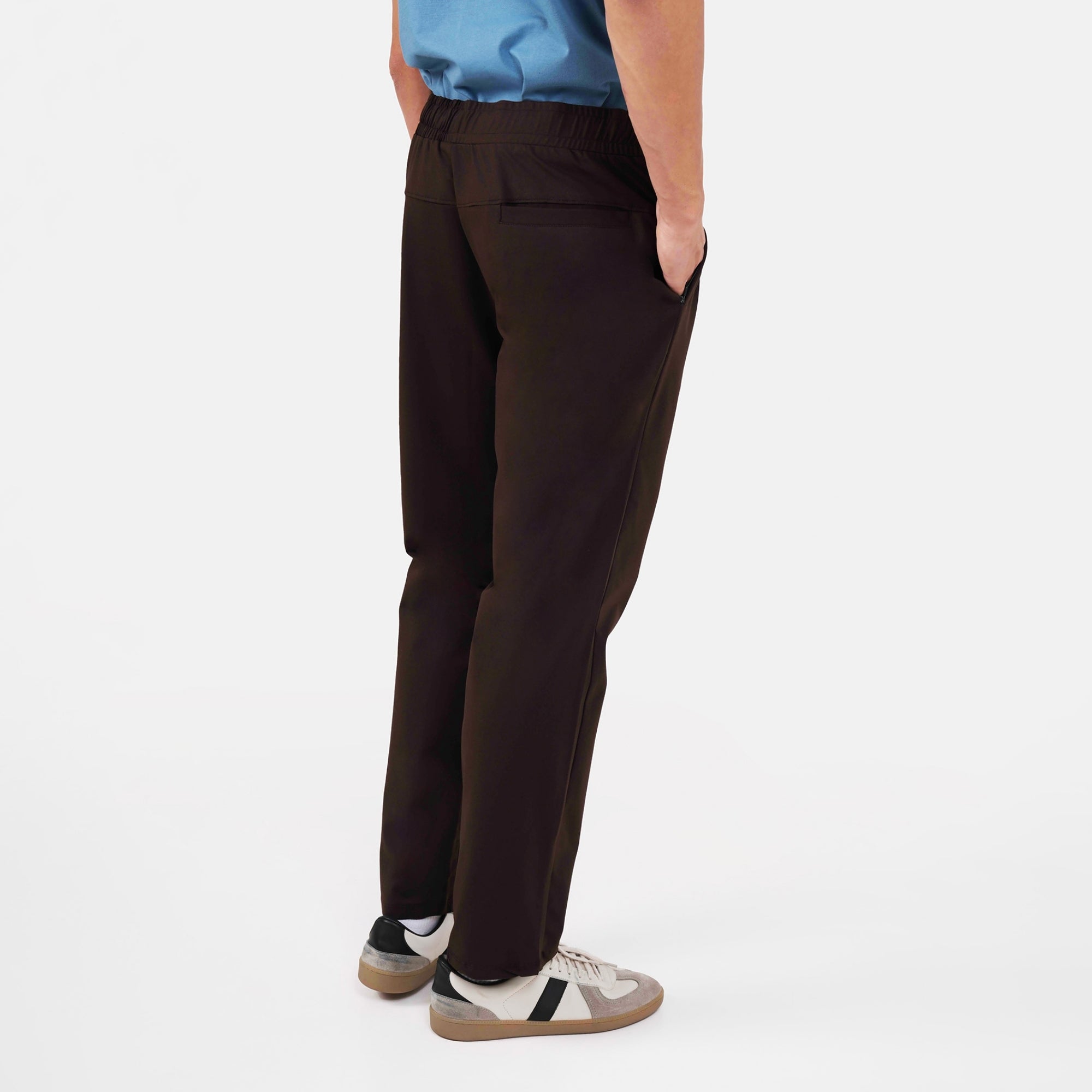 Feelizy Coffee BREEZE Lounge Pants - Smooth Finish Zip Pocket Pants
