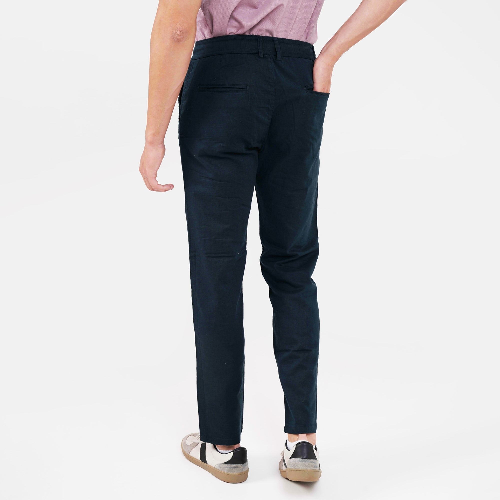 Feelizy Navy FLOW Linen Travel Pant - Lightweight Travel Pants