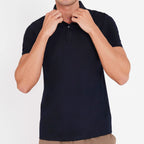 Feelizy Navy BALANCE Polo - Tissot Dobby Stretch Polo Shirt