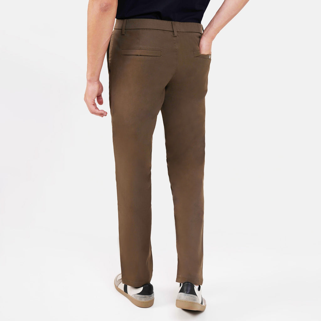 Feelizy Brown FORM Trouser - Stretch Cotton Breathable Pants