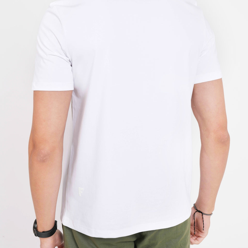 Feelizy White PRIME Tee - Rib Cotton Breathable T-Shirt