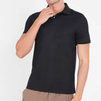 Feelizy Black BALANCE Polo - Tissot Dobby Stretch Polo Shirt