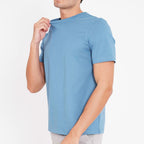 Feelizy Blue PRIME Tee - Rib Cotton Breathable T-Shirt