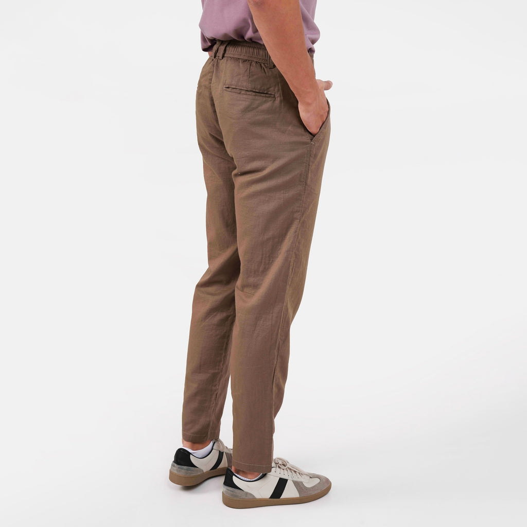 Feelizy Khaki FLOW Linen Travel Pant - Lightweight Travel Pants