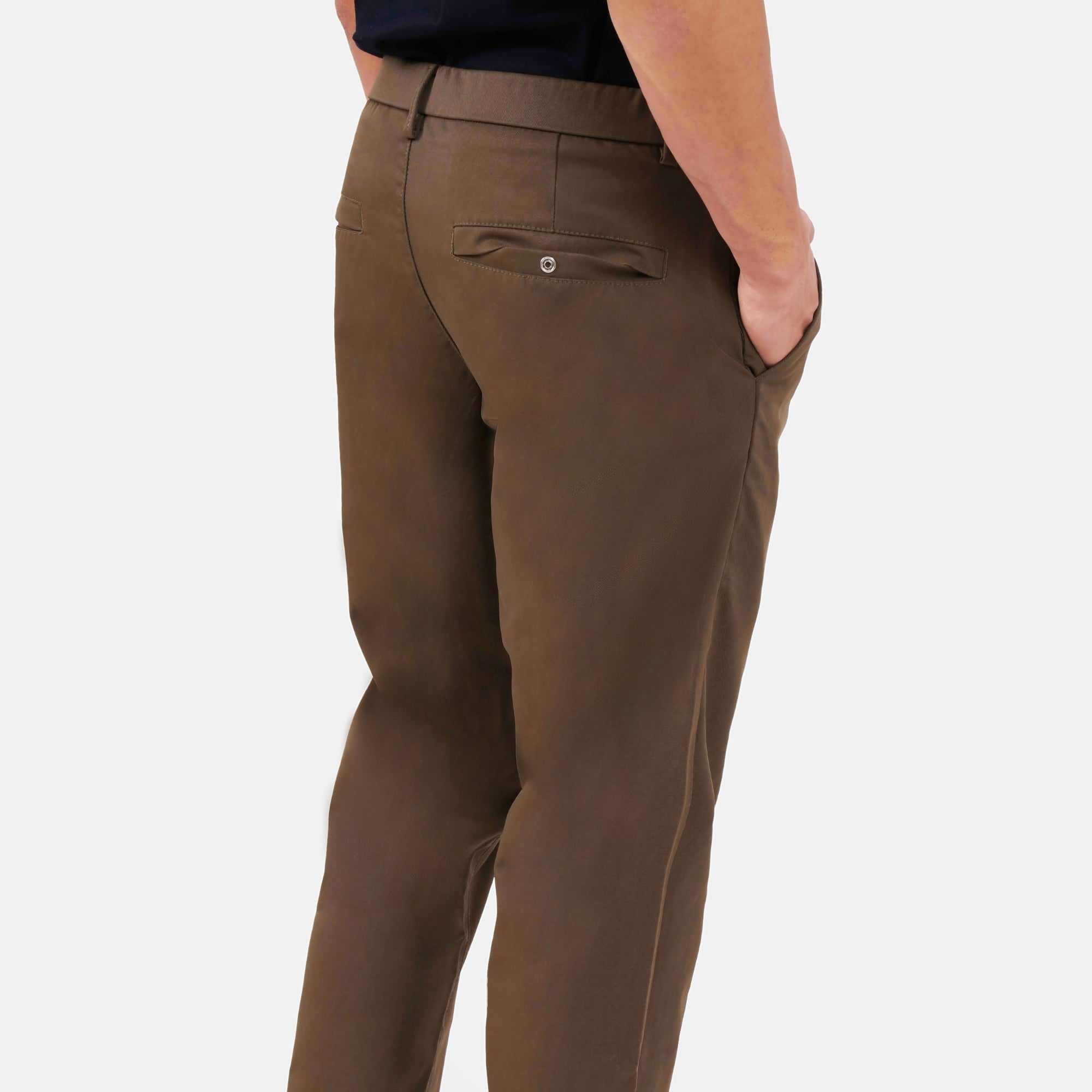 Feelizy Brown FORM Trouser - Stretch Cotton Breathable Pants