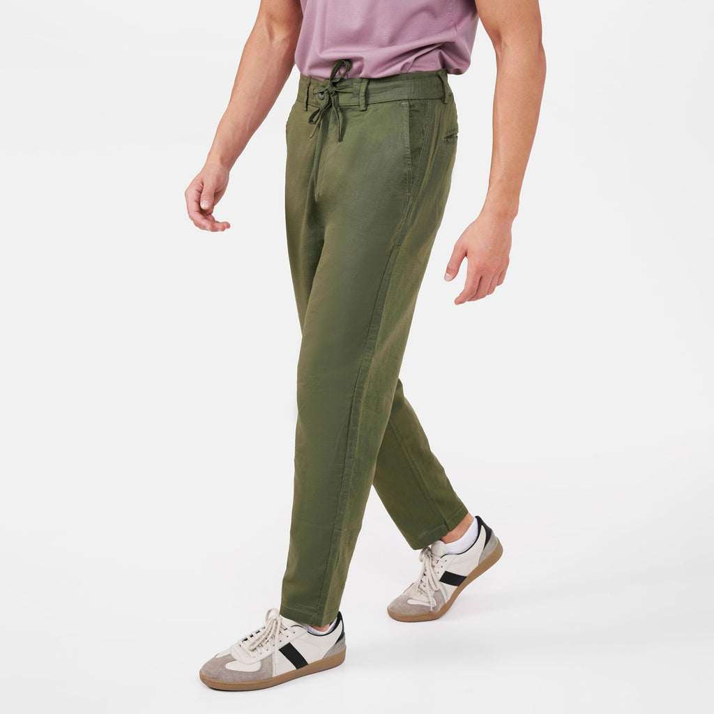 Feelizy Olive FLOW Linen Travel Pant - Lightweight Travel Pants