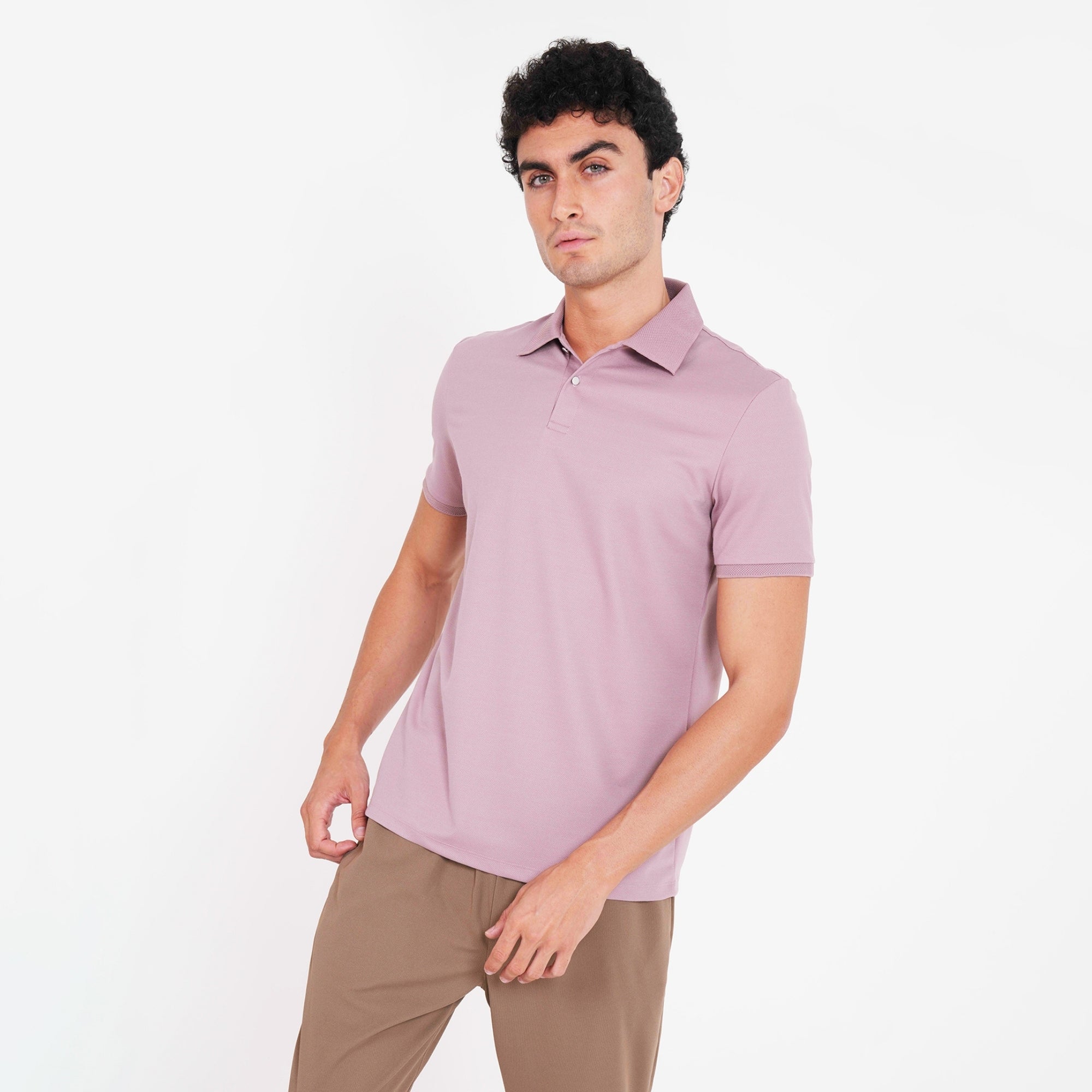 Feelizy Pink BALANCE Polo - Tissot Dobby Stretch Polo Shirt