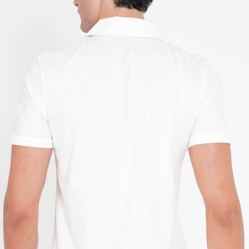 Feelizy White BALANCE Polo - Tissot Dobby Stretch Polo Shirt
