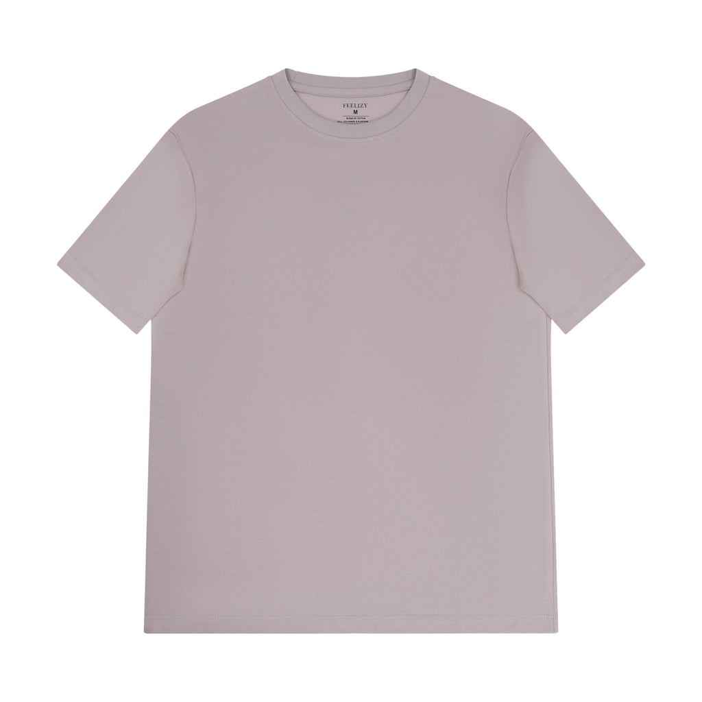 Feelizy Beige PRIME Tee - Rib Cotton Breathable T-Shirt