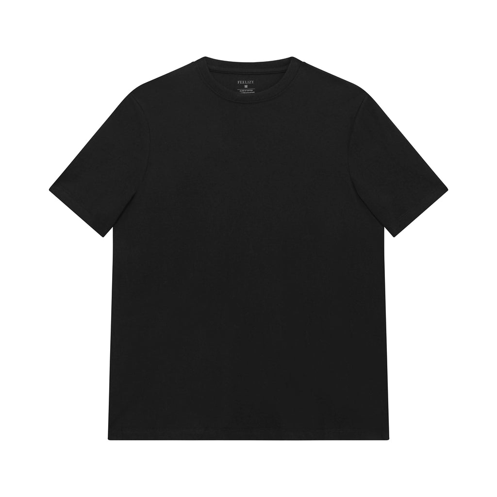 Feelizy Black CLOUD Tee - Lightweight Cotton Blend T-Shirt