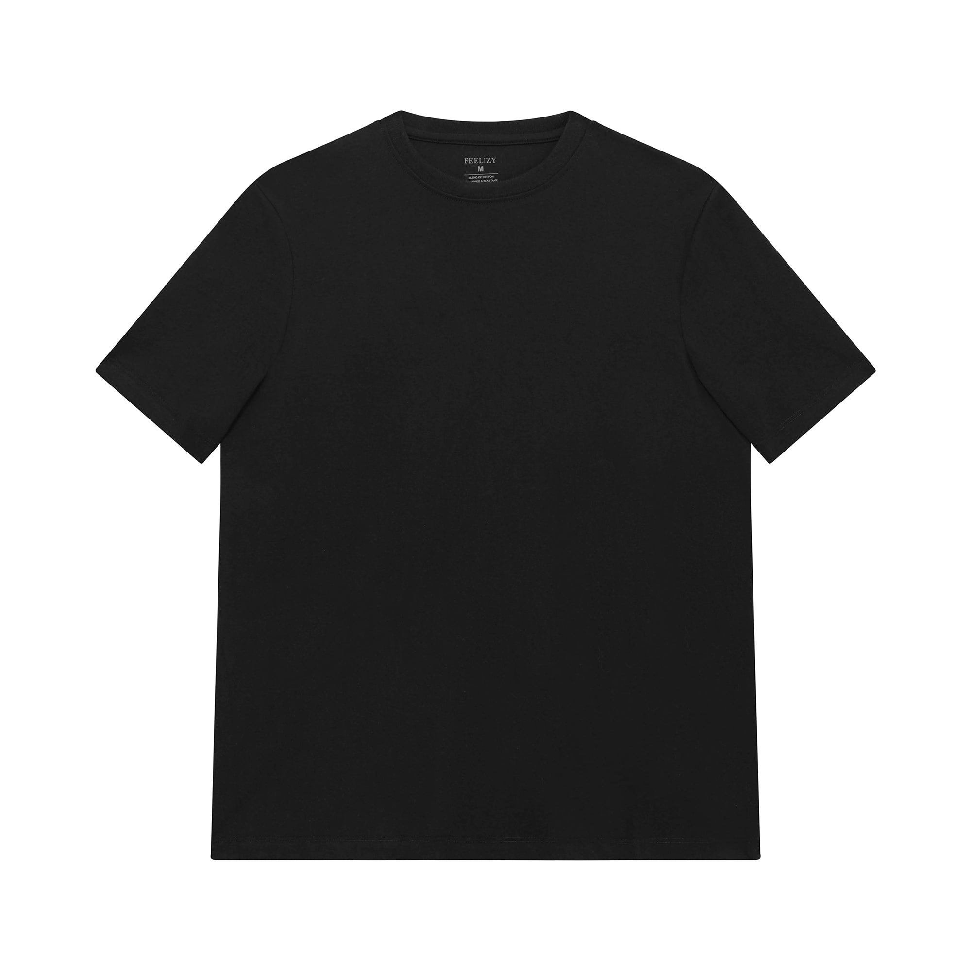 Feelizy Black CLOUD Tee - Lightweight Cotton Blend T-Shirt