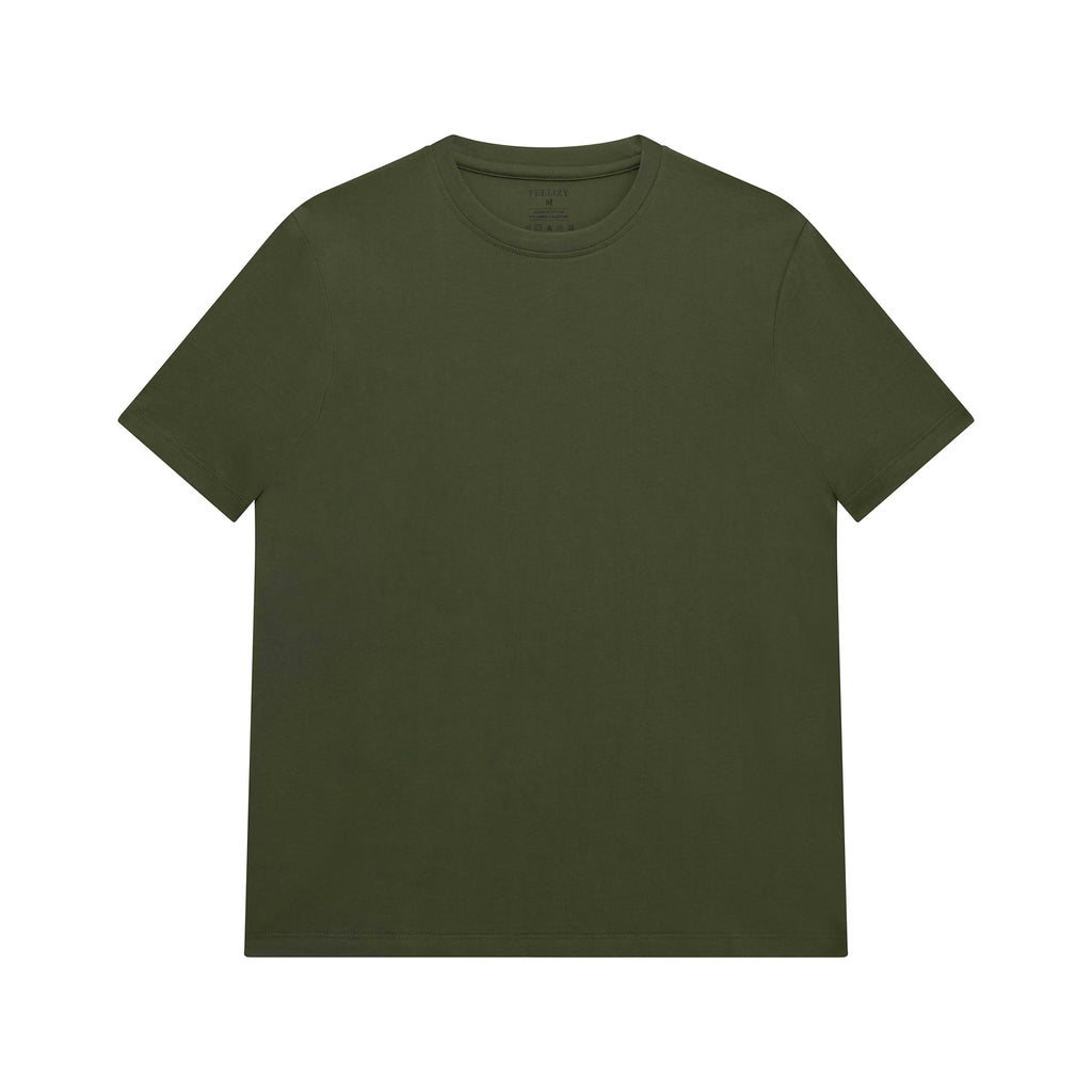 Feelizy Green PRIME Tee - Rib Cotton Breathable T-Shirt
