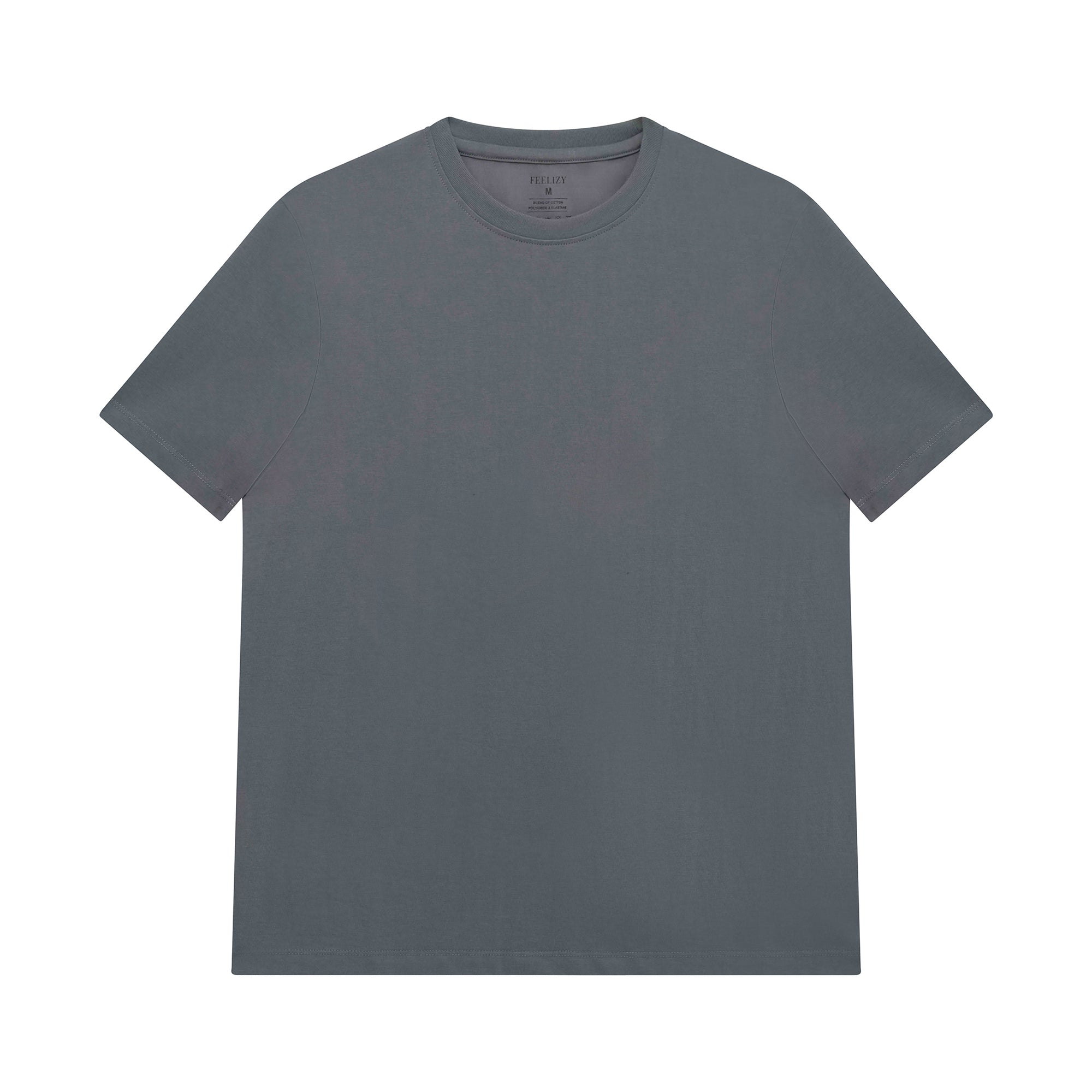 Feelizy Grey PRIME Tee - Rib Cotton Breathable T-Shirt