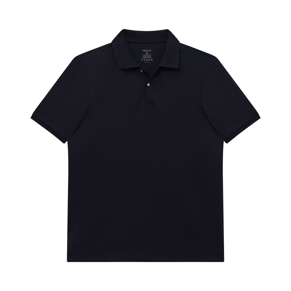 Feelizy Navy BALANCE Polo - Tissot Dobby Stretch Polo Shirt