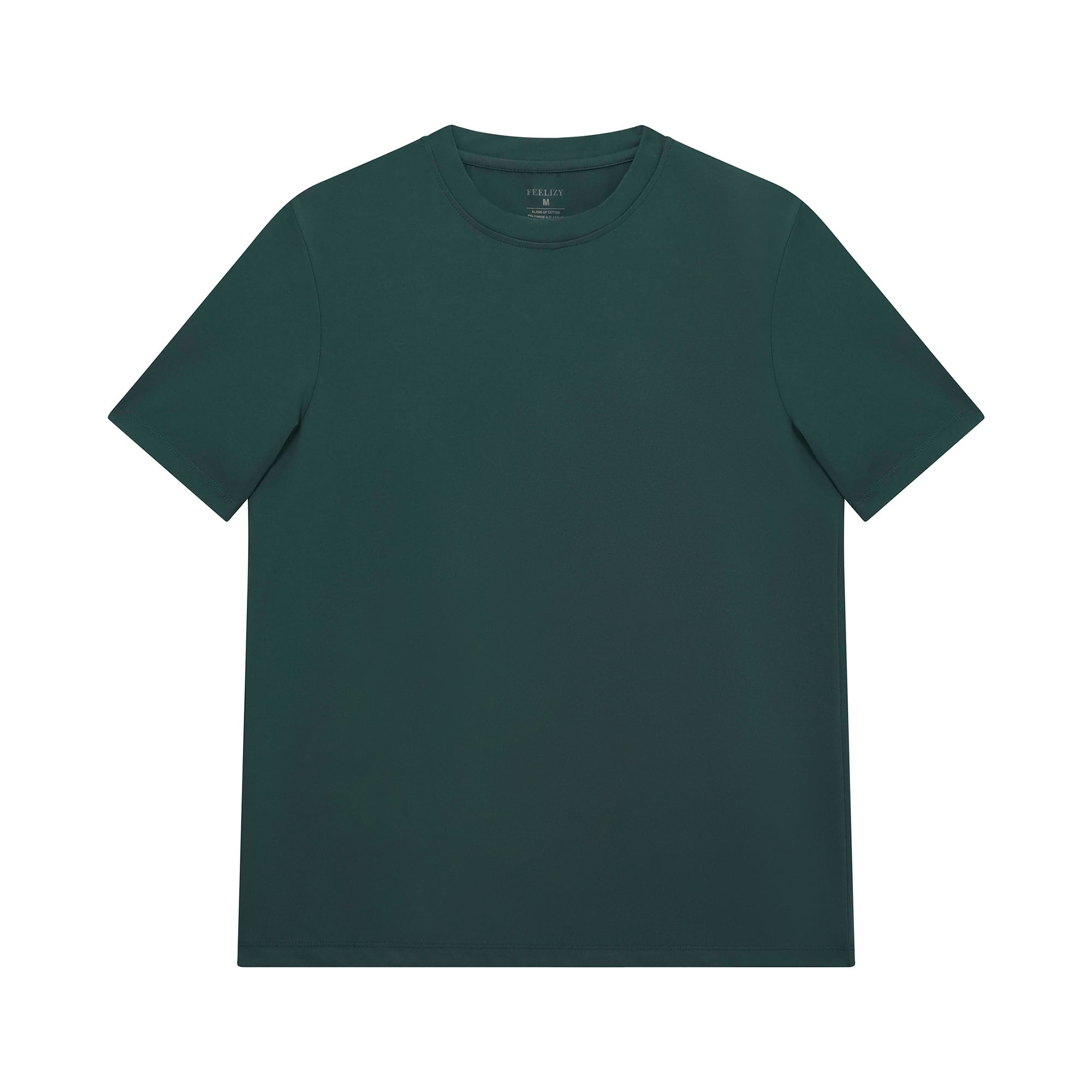 Feelizy Bottle Green CLOUD Tee - Lightweight Cotton Blend T-Shirt