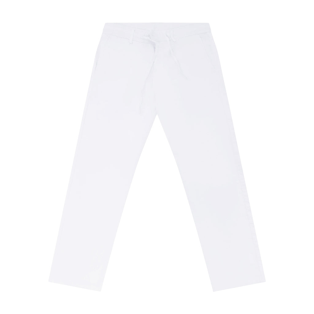 Feelizy White FLOW Linen Travel Pant - Lightweight Travel Pants