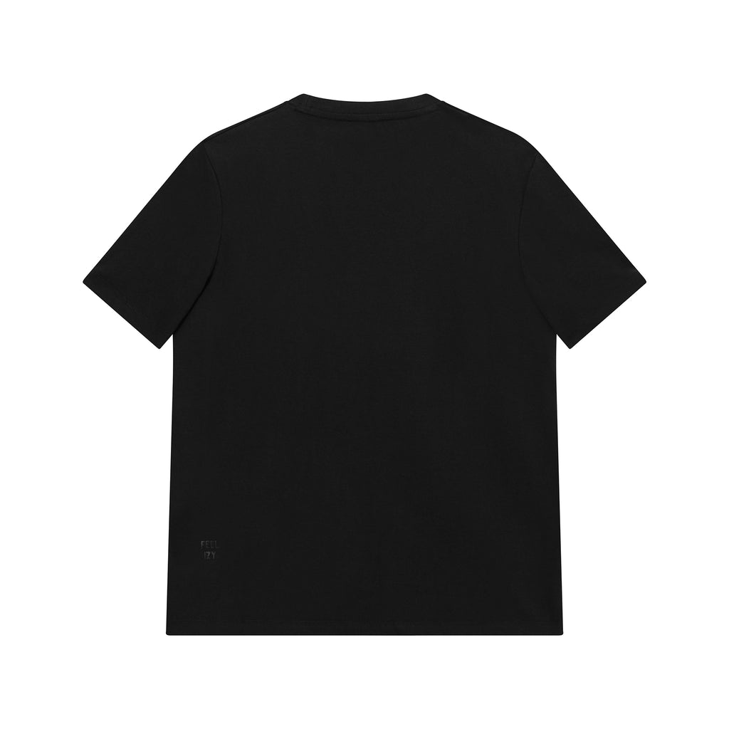 Feelizy Black CLOUD Tee - Lightweight Cotton Blend T-Shirt