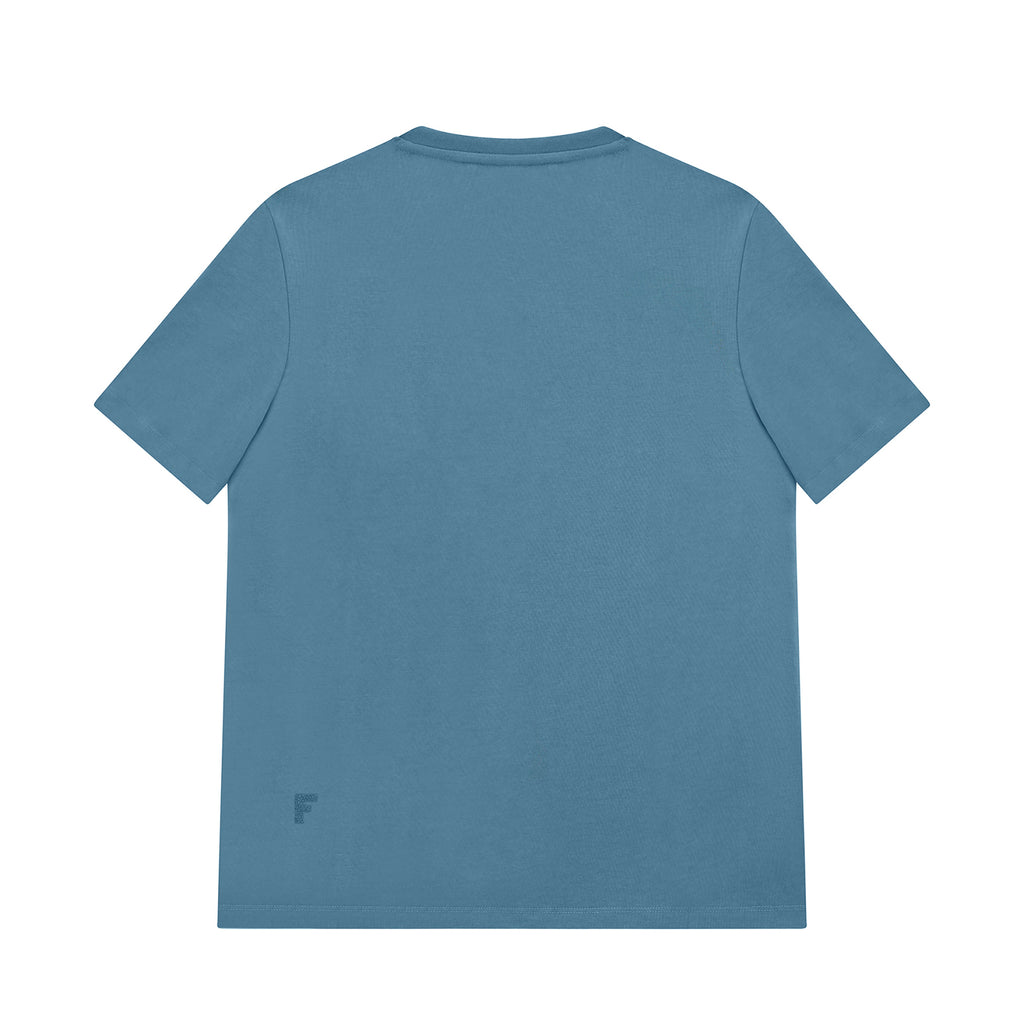 Feelizy Blue PRIME Tee - Rib Cotton Breathable T-Shirt