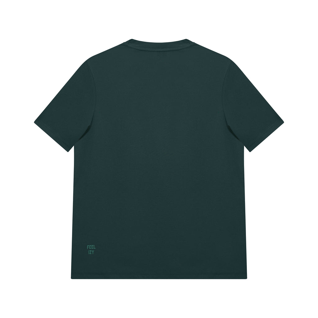 Feelizy Bottle Green CLOUD Tee - Lightweight Cotton Blend T-Shirt