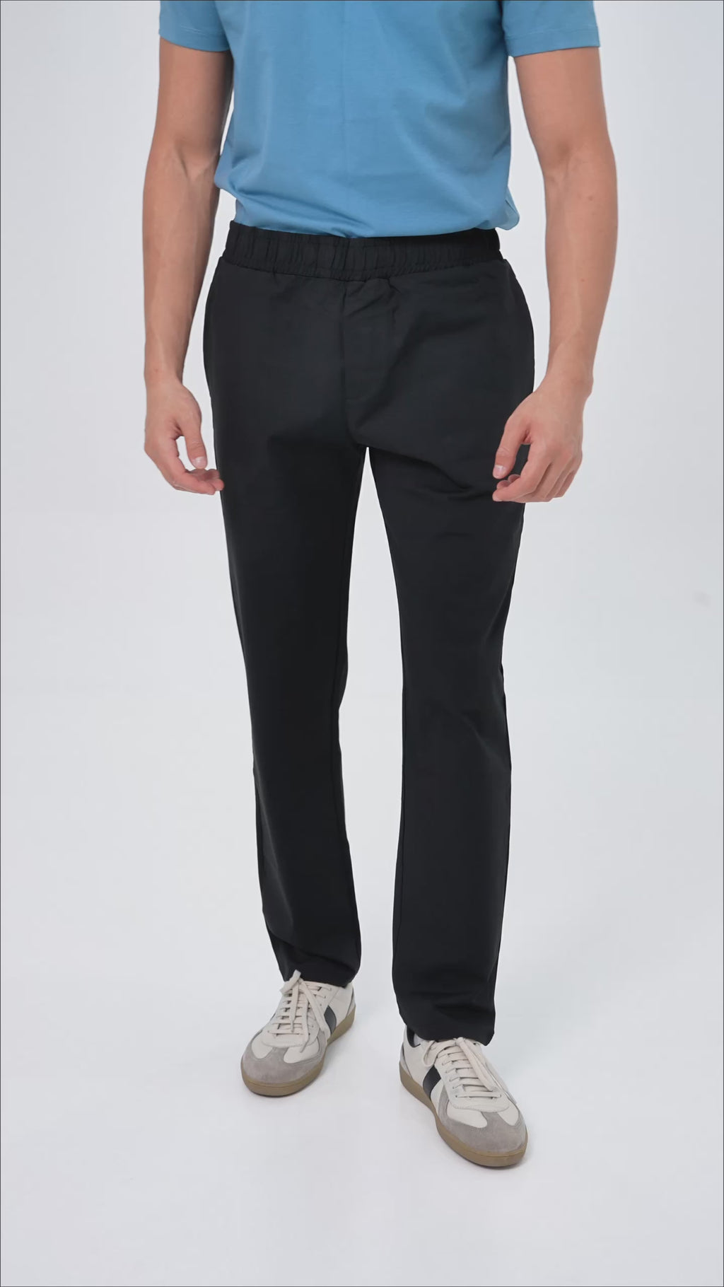 Feelizy Black BREEZE Lounge Pants - Smooth Finish Zip Pocket Pants