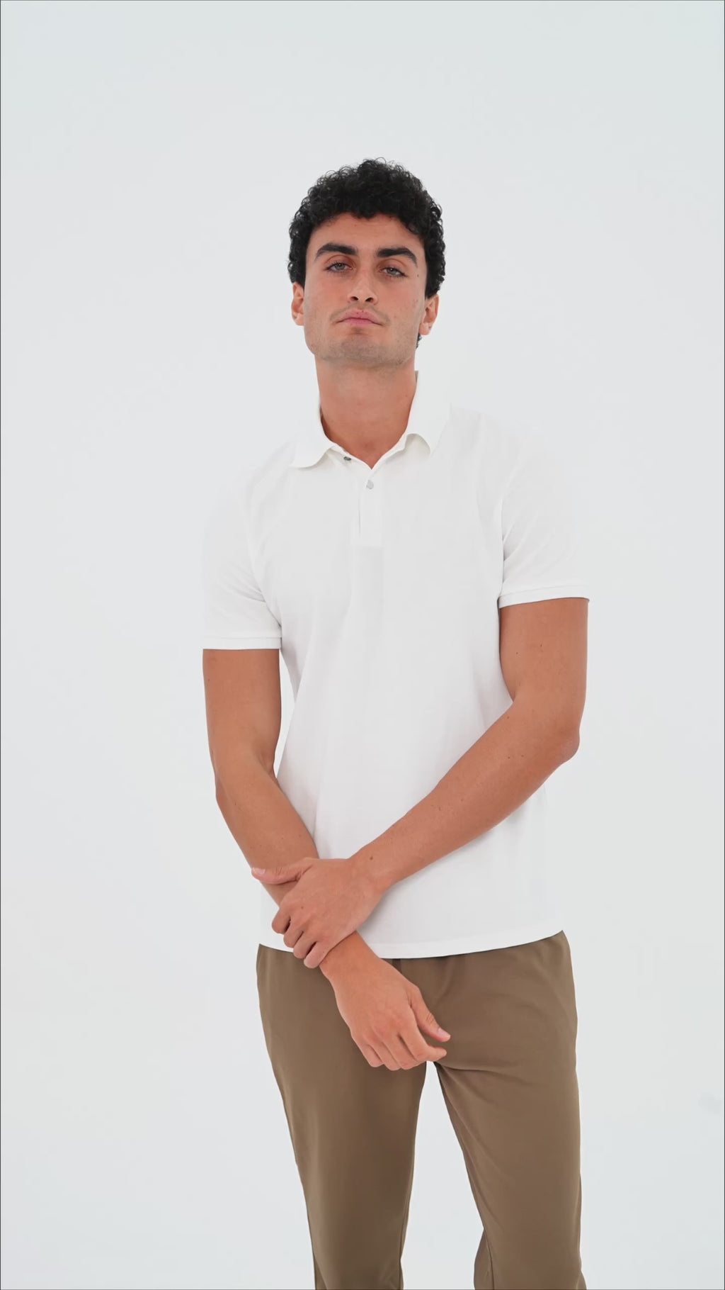 Feelizy White BALANCE Polo - Tissot Dobby Stretch Polo Shirt