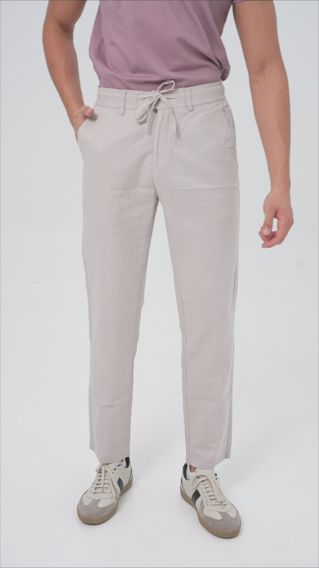 Feelizy Beige FLOW Linen Travel Pant - Lightweight Travel Pants