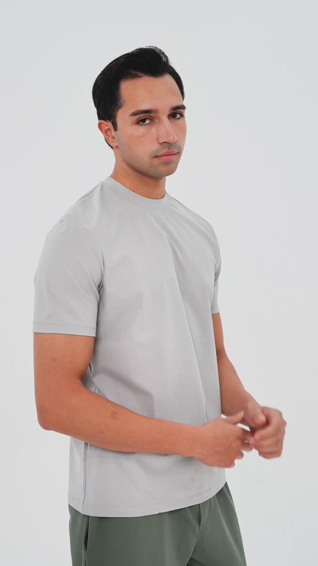 Feelizy Light Grey CLOUD Tee - Lightweight Cotton Blend T-Shirt