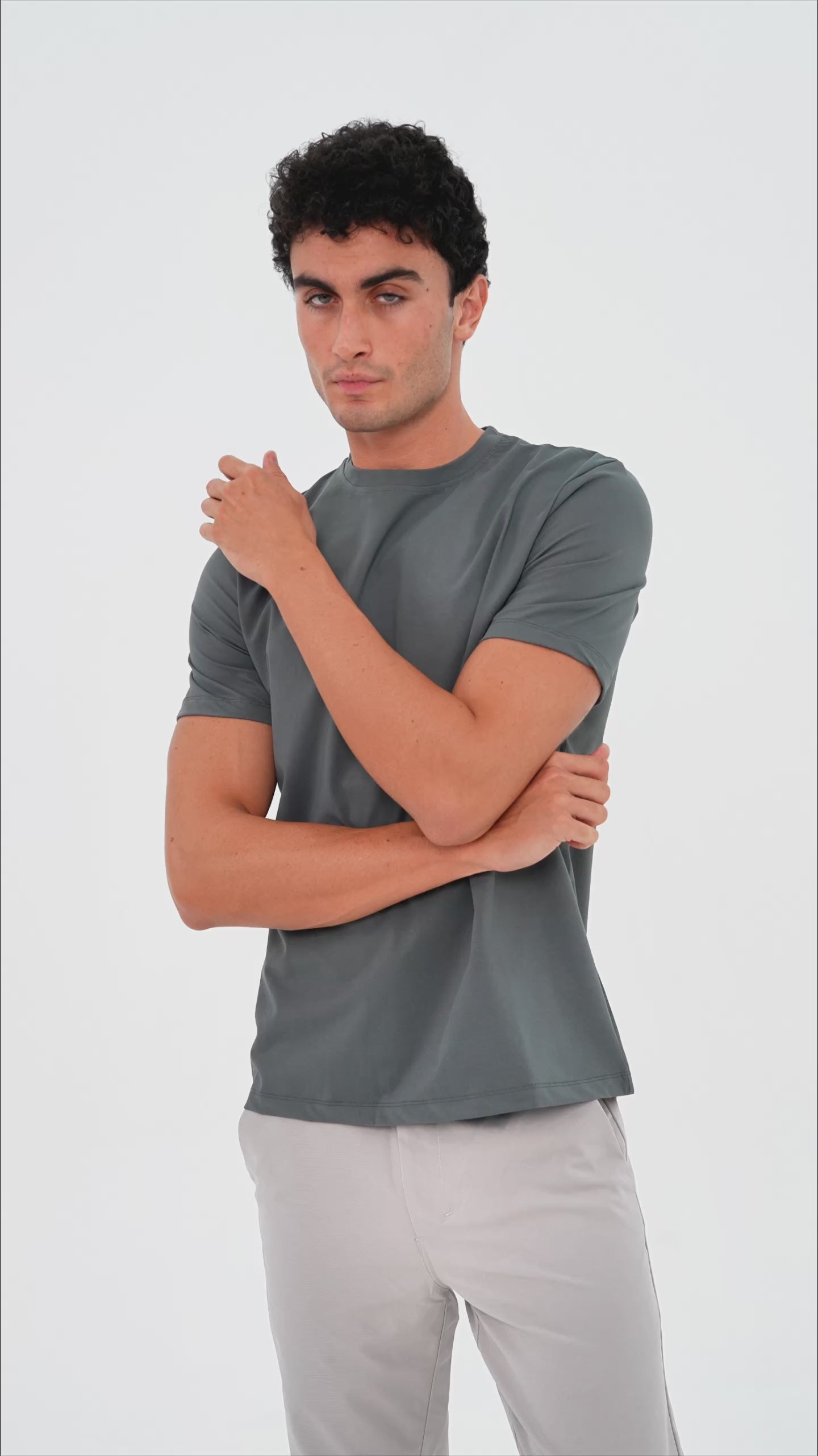 Feelizy Dark Grey CLOUD Tee - Lightweight Cotton Blend T-Shirt